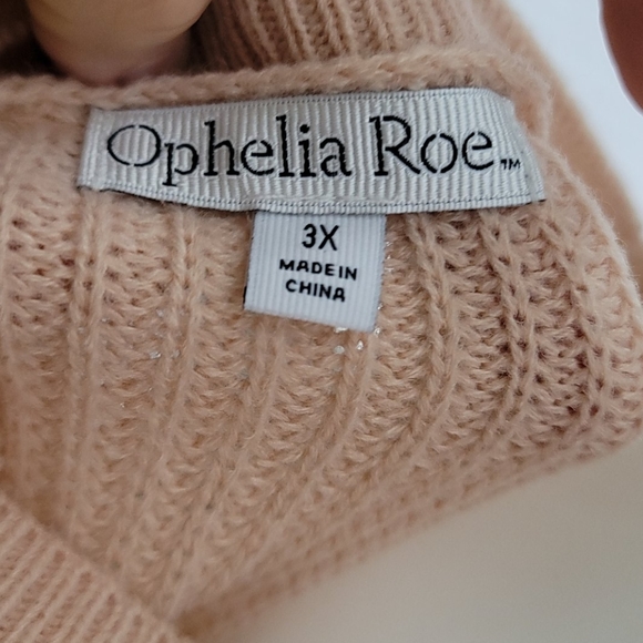Ophelia Roe Sweater Size 3X Peach NWT - Picture 5 of 8